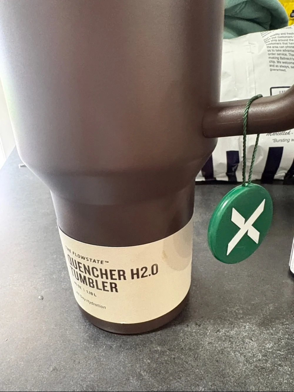 Hard to find Stanley Chocolate Tumbler with Gold Logo and Trim - Picture 6 of 8